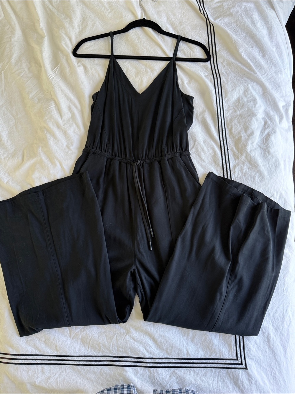 Lululemon Black V-Neck Wide-Leg Jumpsuit